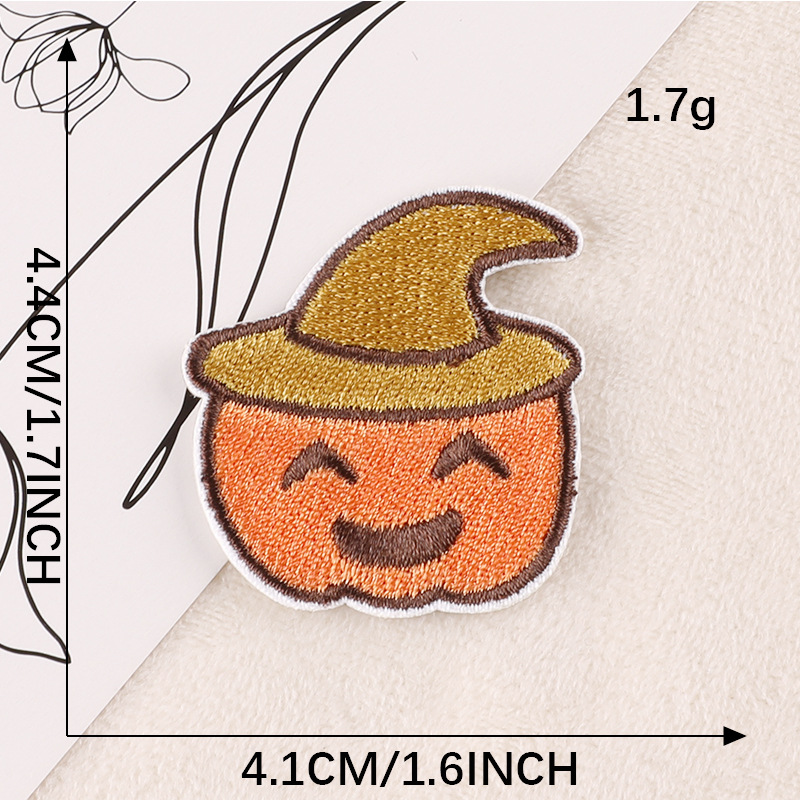 Cartoon Pumpkin Halloween Embroidered Patch Applique Garment Accessory everydayshopit media