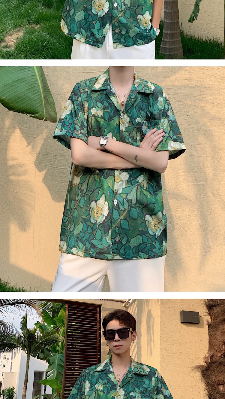 Title 2, Camicia Hawaiana Maniche Corte Stile Resort God...