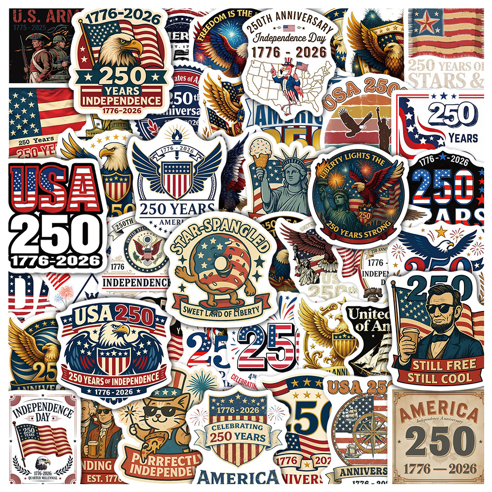 250th Anniversary Waterproof Decorative Graffiti Sticker
