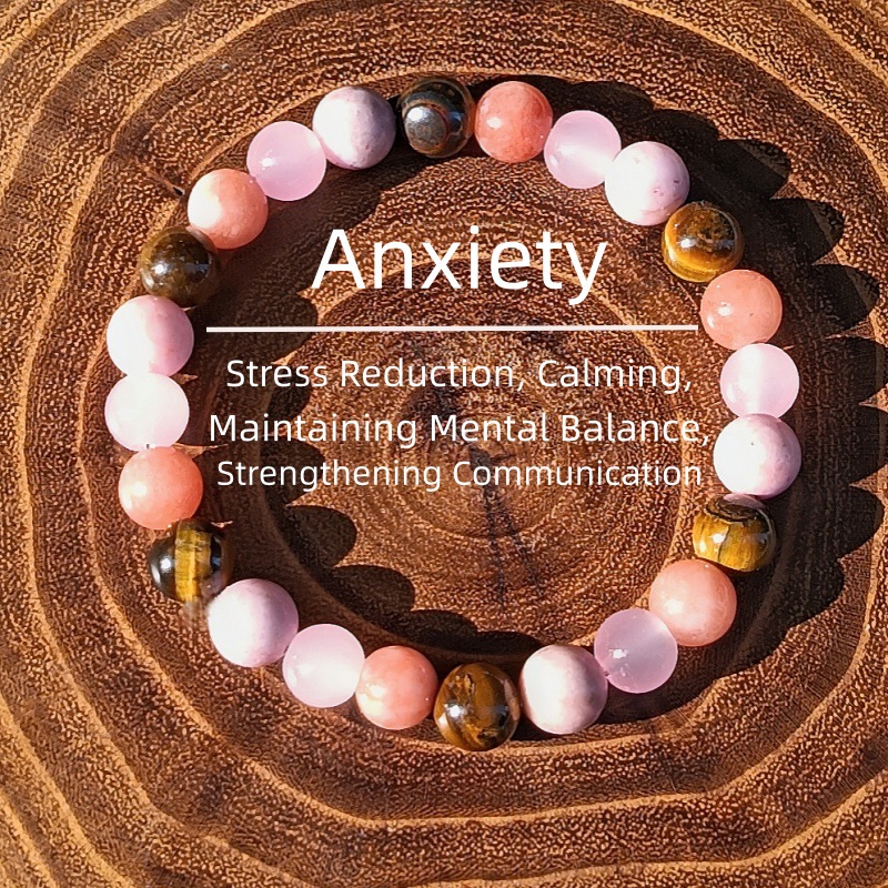 Fashionable Natural Stone And Crystal Bracelet