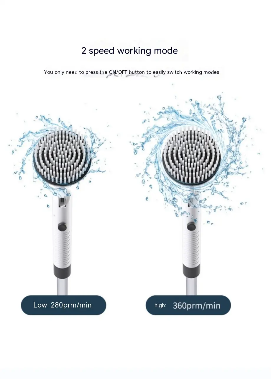 7-in-1 Wireless Cleaning Brush Long Handle Retractable
