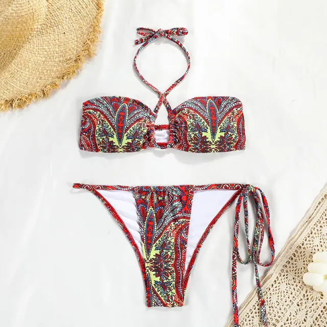 Fashion Women Tube Top Banded Bikini Red - Shop at LoveMi