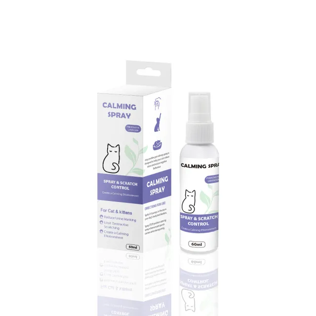 Organic Oil Formula Anxiety Relief Pet Calm Spray New Purple Cat 60Ml - Shop at LoveMi