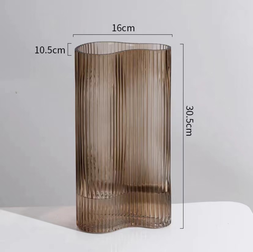Striped Glass Decorative Vase, picture 9 of 11