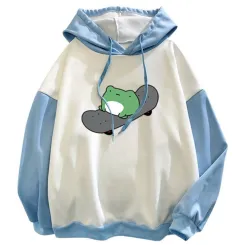 Fleece Shirt Hooded Sweater Fleece-lined Thickened S-3xl In Stock - Blue - View 1