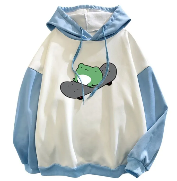 Fleece Shirt Hooded Sweater Fleece-lined Thickened S-3xl In Stock - Blue
