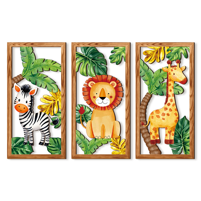 Forest Animal Cutout Wooden Sign Wall Decor