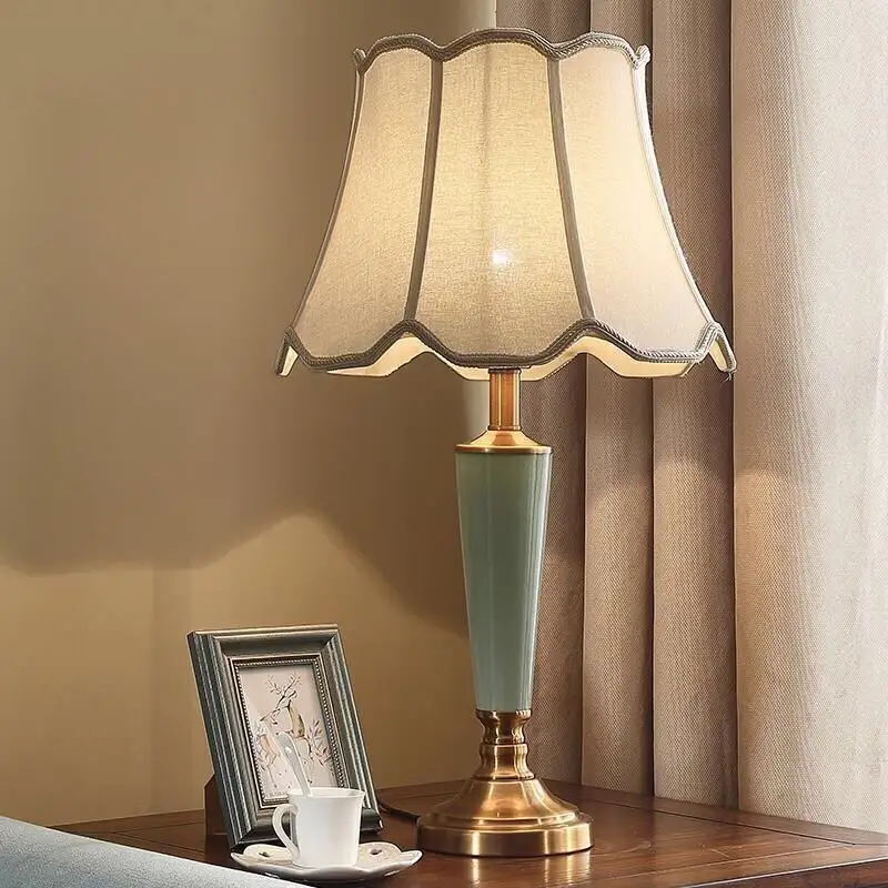 Bedroom Bedside Ceramic Table Lamp Warm Creative