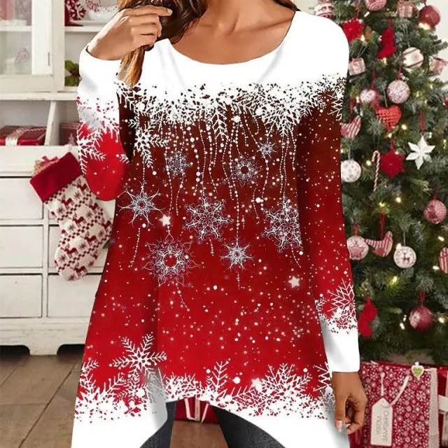 European And American New Women's Clothes Summer Snowflake Dress Red - Shop at LoveMi