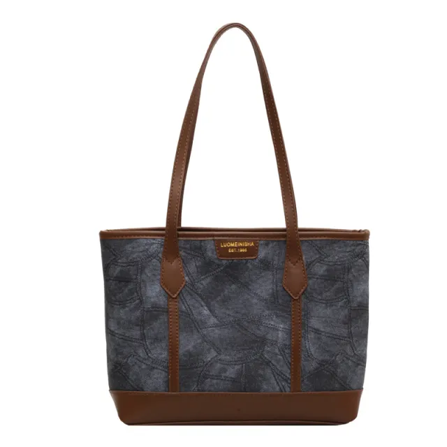 All match One shoulder Denim Tote Bag Blue - Shop at LoveMi