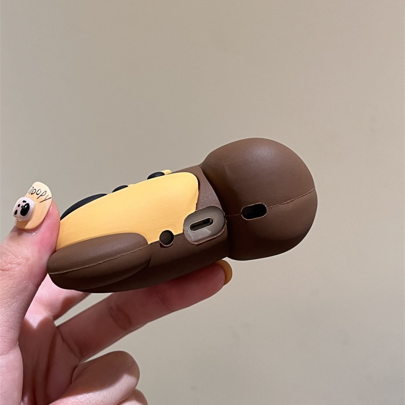 Fashion Brown Puppy Silicone Earphone Case