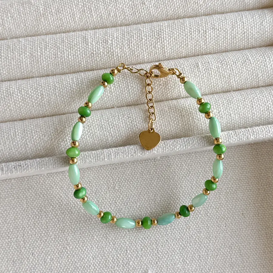 Women's Colored Titanium Steel Shell Beaded Bracelet