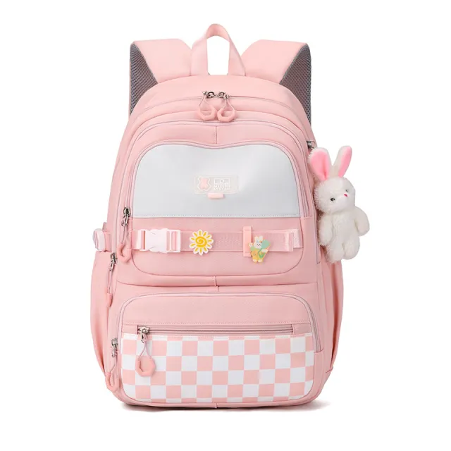 High School Student Burden Reduction Spine Protection Large Capacity Simple Backpack Red - Shop at LoveMi