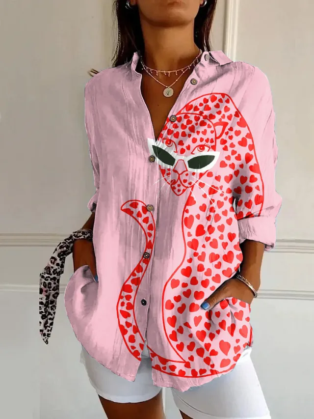 New Women's Summer Animal Pattern 3D Printed Shirt Yk1879Pk - Shop at LoveMi