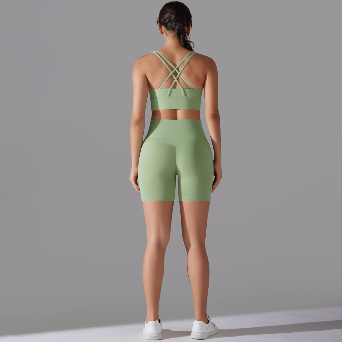 Beauty Back Cross Sports Underwear Fitness Yoga Wear Suit