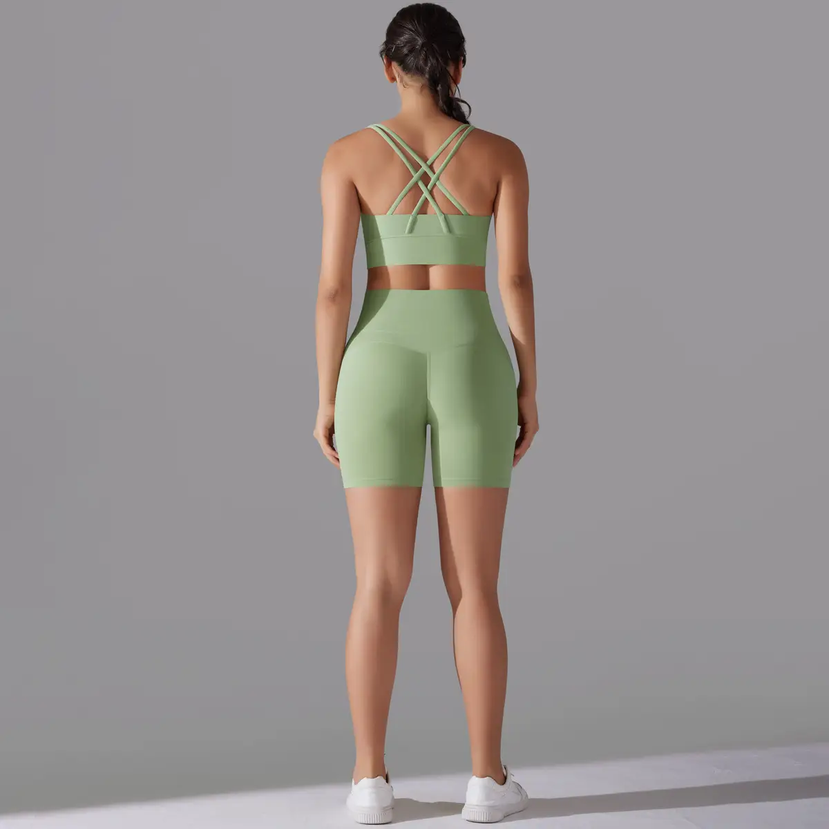 Beauty Back Cross Sports Underwear Fitness Yoga Wear Suit