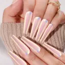 Nail Art Aurora Finished Long Stickers Laser Nail Tips view 2