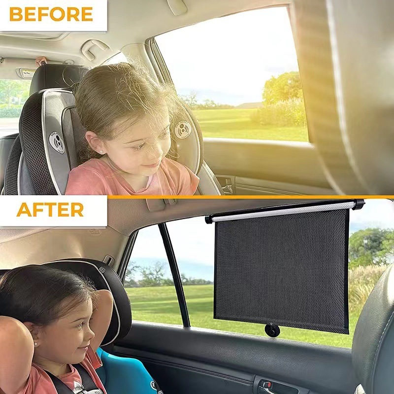 Retractable Car Side-Window Suction-Cup Sunshade