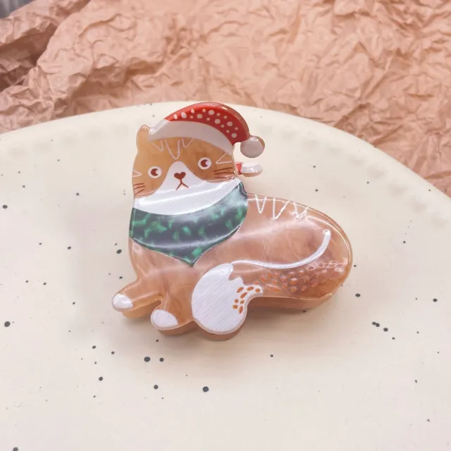 Animal Cat Christmas Acrylic Barrettes Garfield - Shop at LoveMi