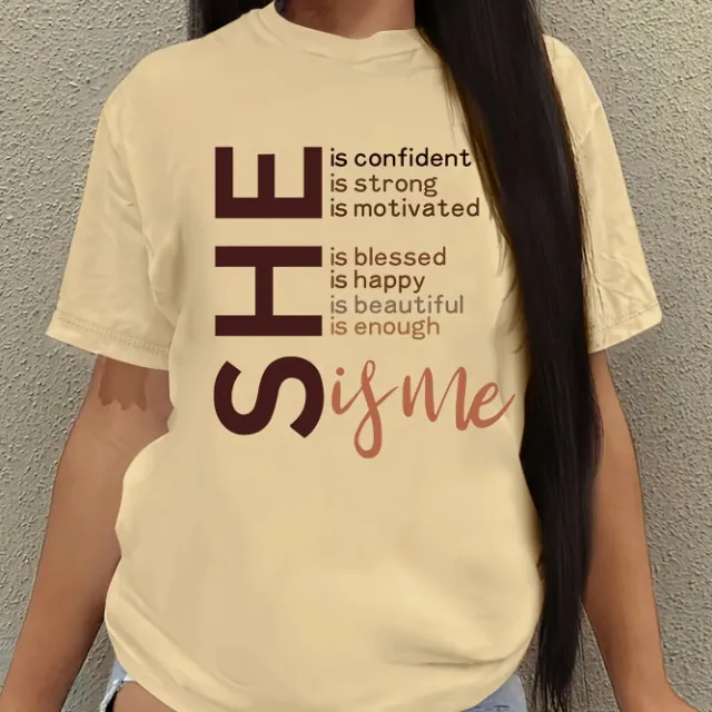 European And American Digital Printing Casual Round Neck T shirt Yellow - Shop at LoveMi