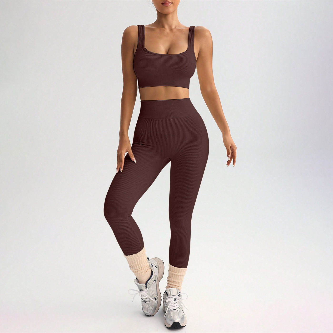 Quick-drying Yoga Clothes Suit Shockproof Sports Bra Yoga Pants - Image 8