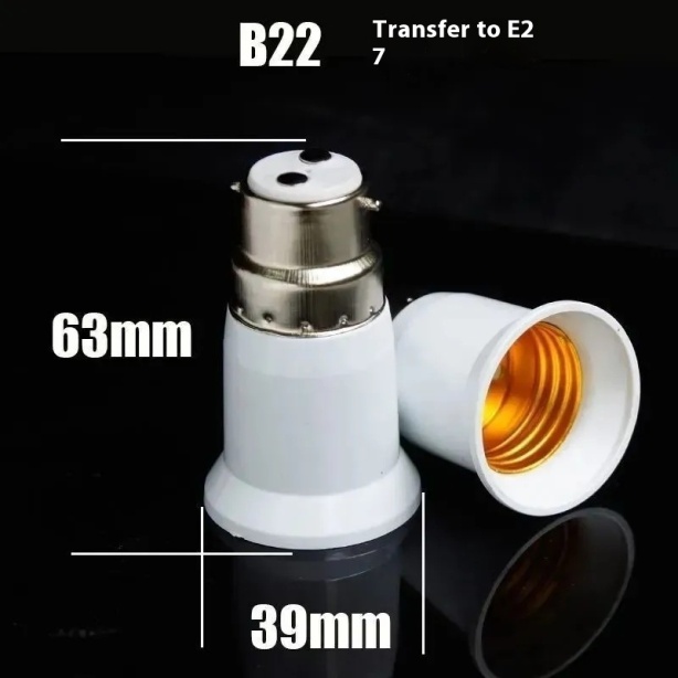 LED լամպի պատրոնի փոխակերպիչ ադապտեր E27/B22
