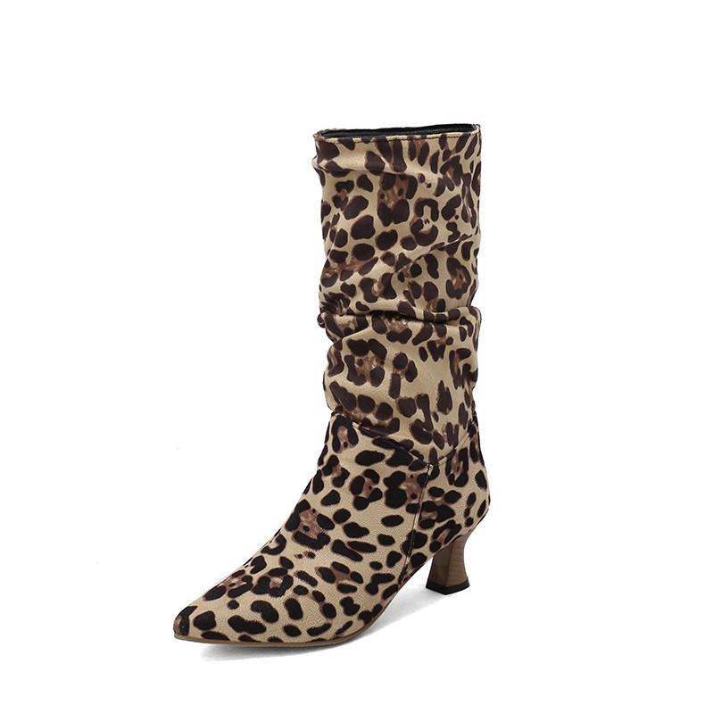 Mid-Heel Pointed Toe Boots, picture 2 of 10