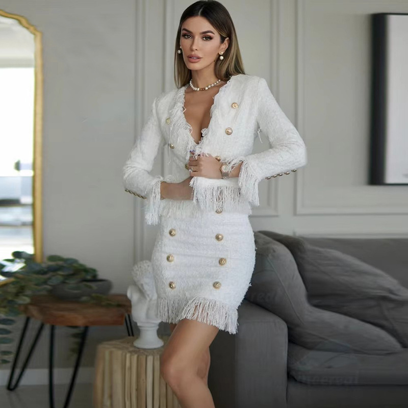 Set elegant de pardesiu și pulover, în stil european și american, cu aromă parfumată