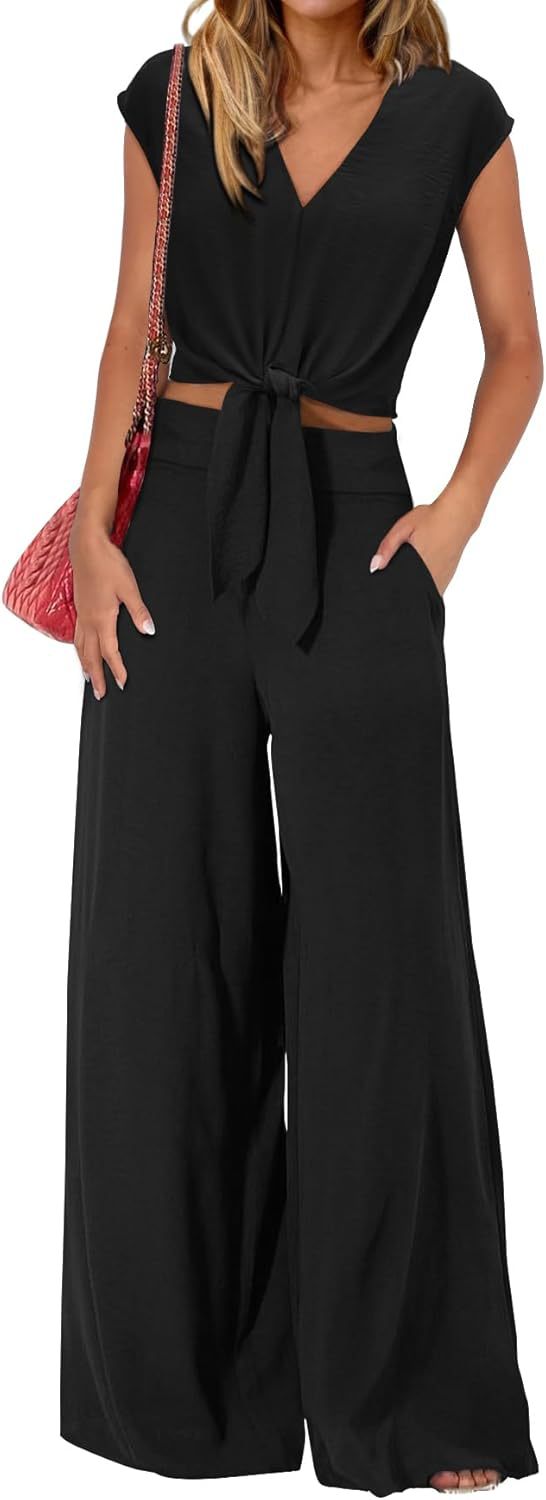 High Waist Slim-fit Wide-legged Pants Suit - Image 14