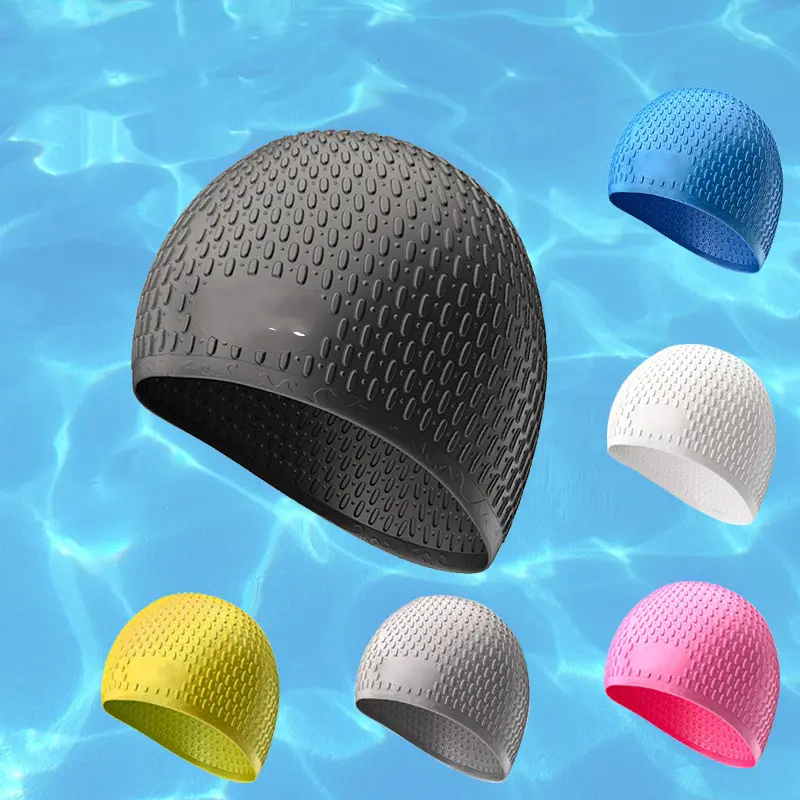 Fashion Silicone Water Drop Swimming Cap