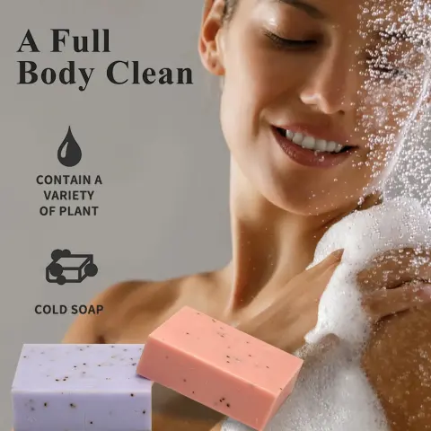 Plant Handmade Essential Oil Soap Frosted Bathing Cleansing Bath