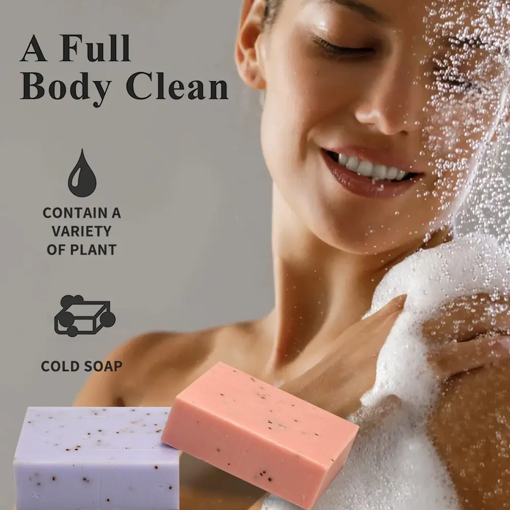 Plant Handmade Essential Oil Soap Frosted Bathing Cleansing Bath