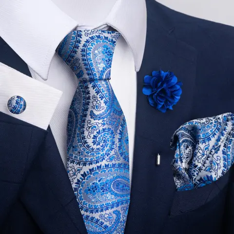 Men's Tie Suit Pocket Square Combo 8