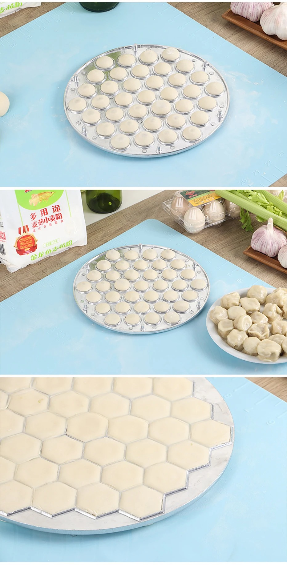 Title 2, Aluminum Alloy Round Dumpling Mold Household Ki...