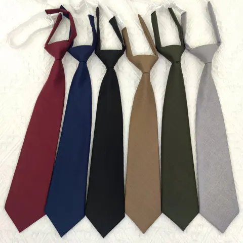 Solid Color Navy Blue Tie Men's Tie