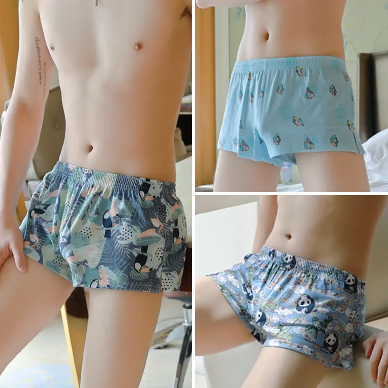Men's Underwear Cotton Printed Boxers Loose Comfortable