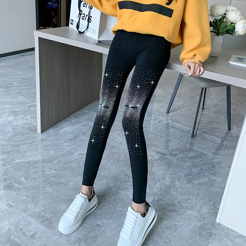 Shiny Rhinestone Leggings For Women - New Jack Purcell-205G Trousers