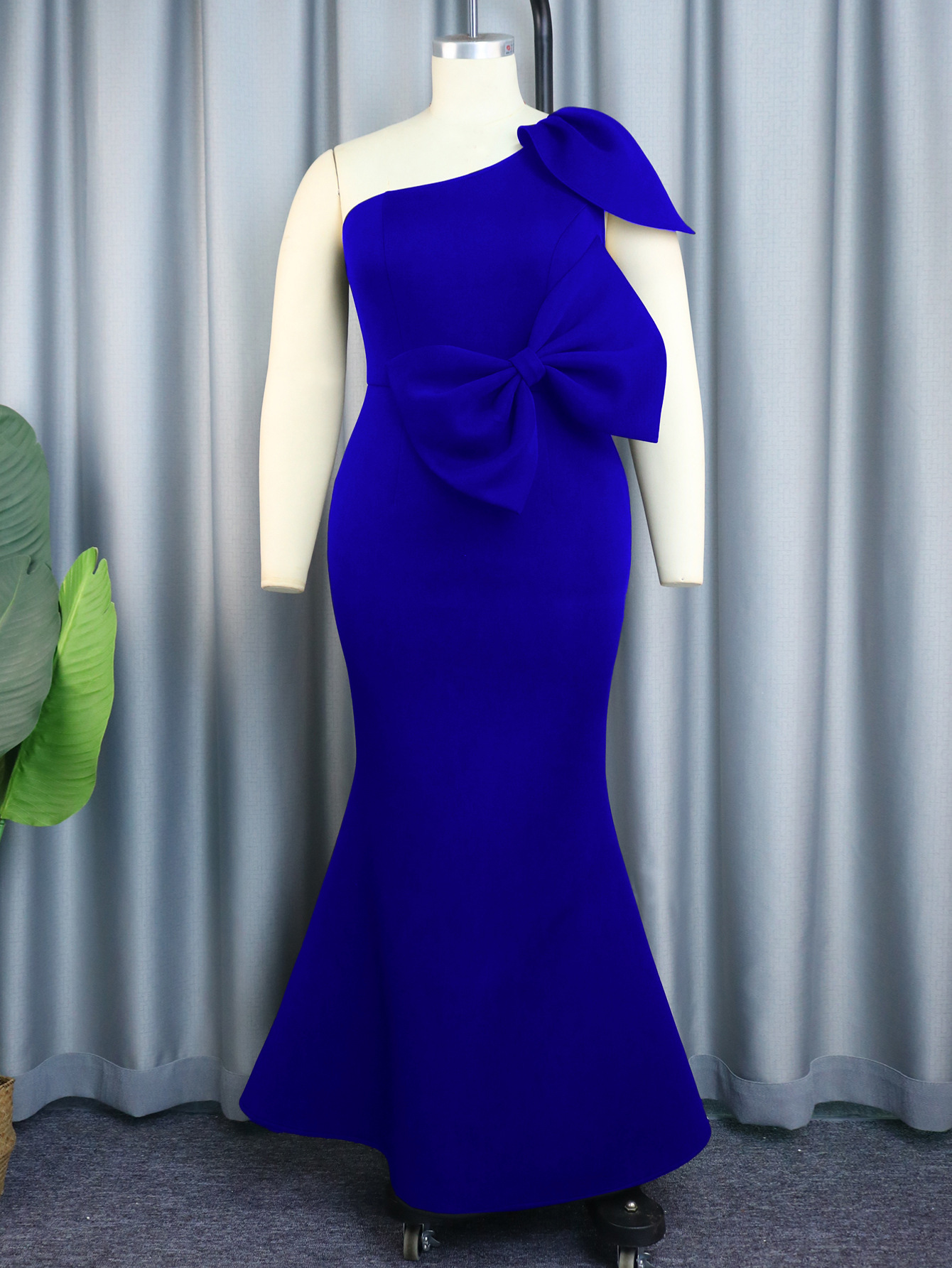 Ruffle Sleeve Bow Slim-fit Party Fishtail Skirt