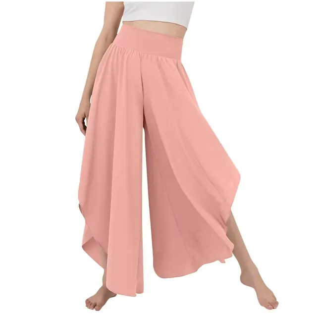 Micro La High Waist Loose Casual Pants Pink - Shop at LoveMi