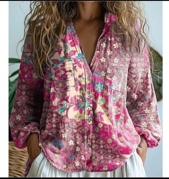 3D Printed Abstract Pattern Women's Long sleeved Blouse Bj252123472389 - Shop at LoveMi
