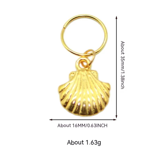Hair Ring XINGX Lightning Shell Small Pendant Hairware Metal Shell - Shop at LoveMi