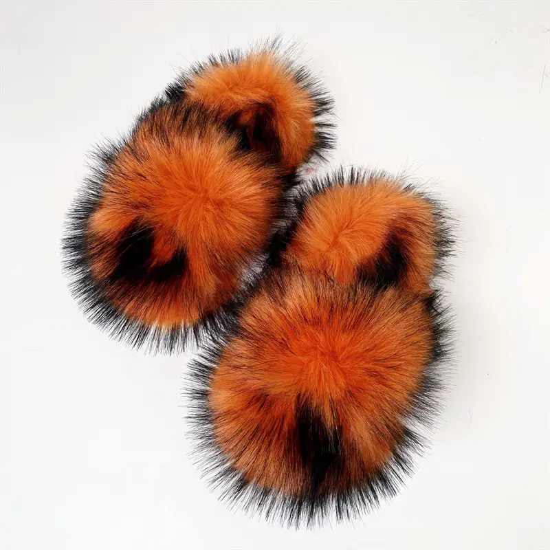 Crossbody Love Slippers Suit Raccoon Fur Fur Plush Shell Bag Home Shoes Bag Suit