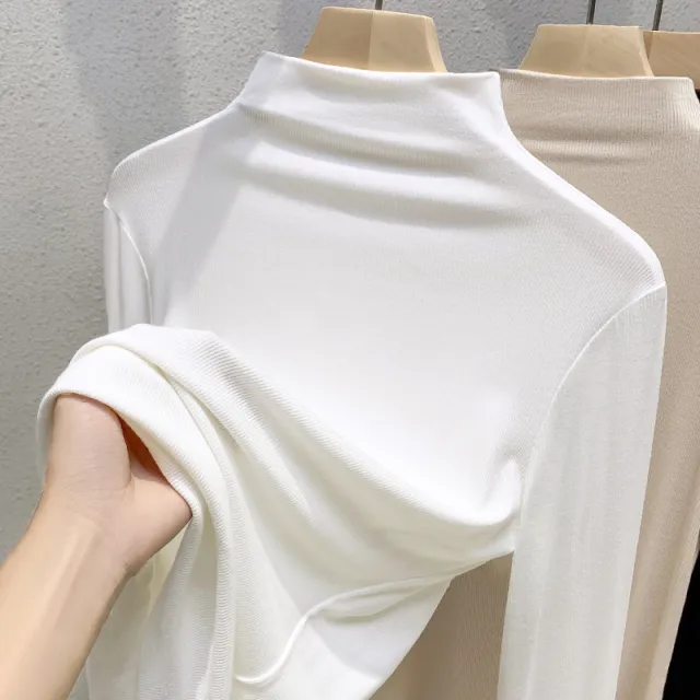 Waist tight Western Style Small Shirt Stretch Underwear Long Sleeved Top White - Shop at LoveMi