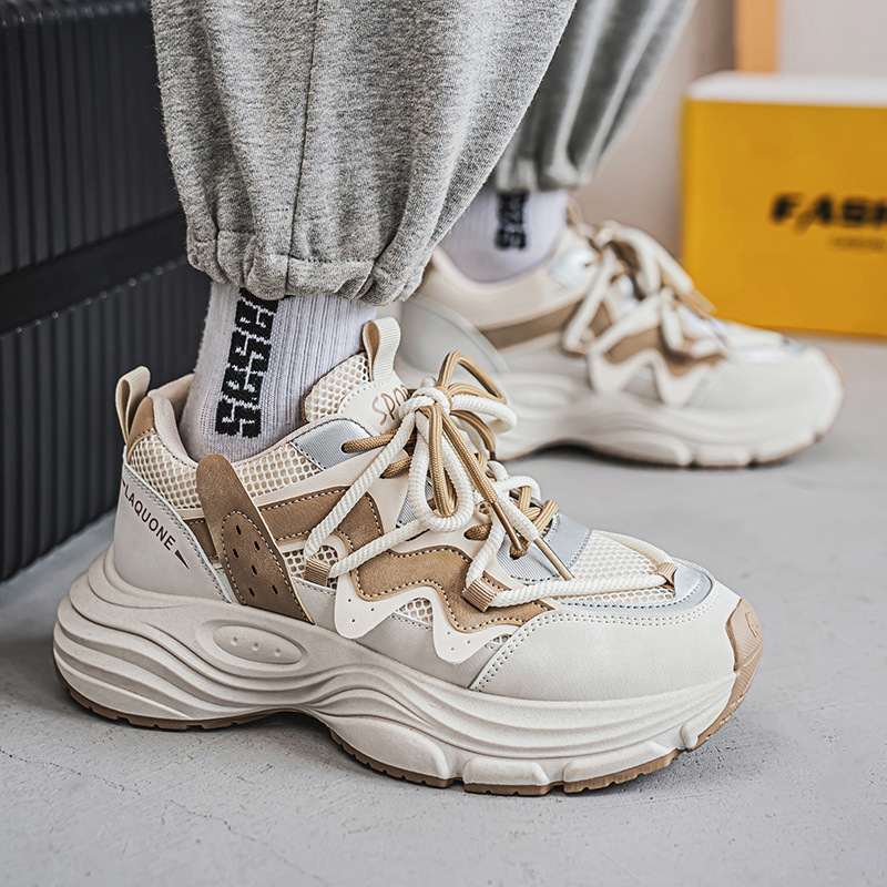 Breathable Casual Running Dad Shoes With A Thick Sole For Teens