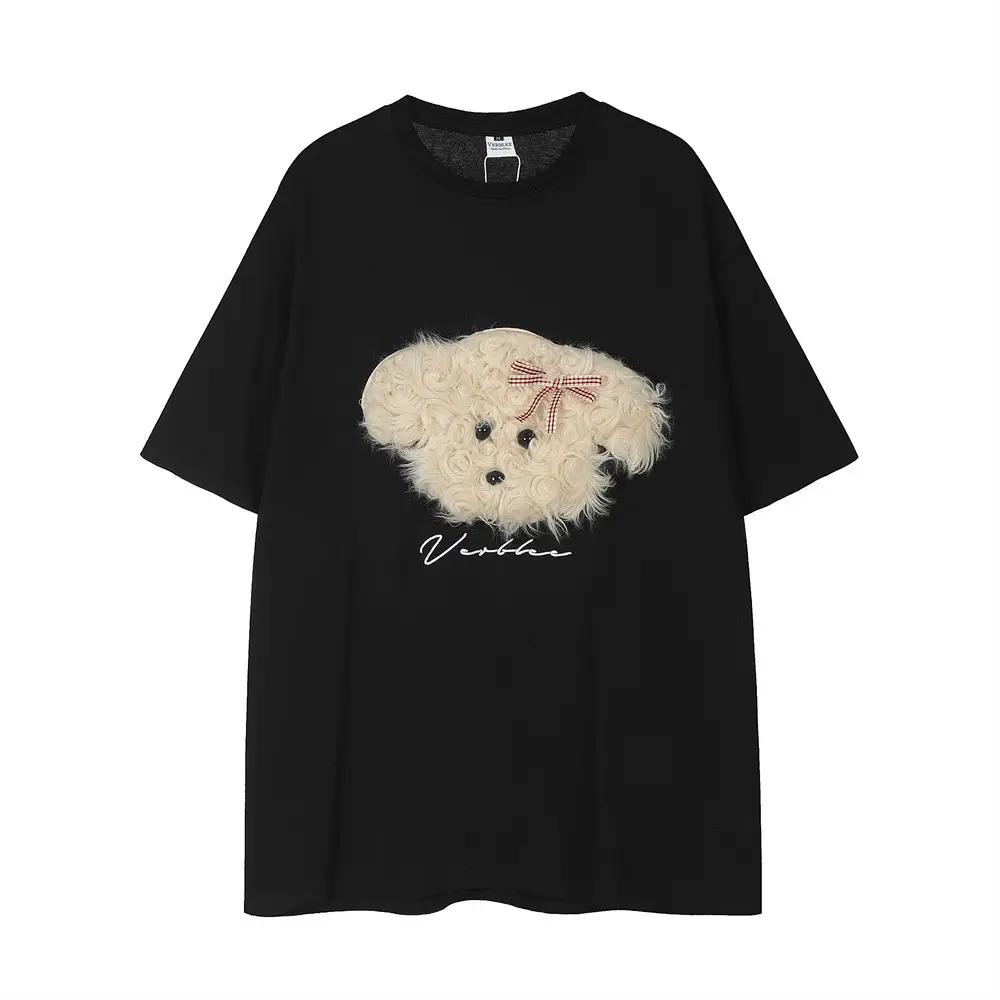 Plush Paste Cloth Embroidery Short Sleeve