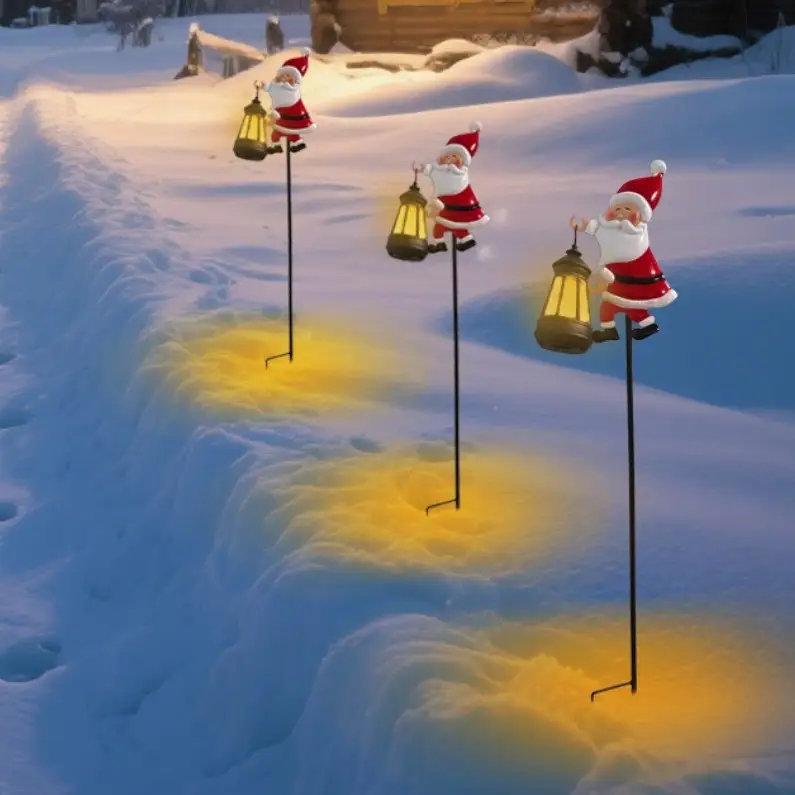 Solar-powered Santa Claus Shower Light