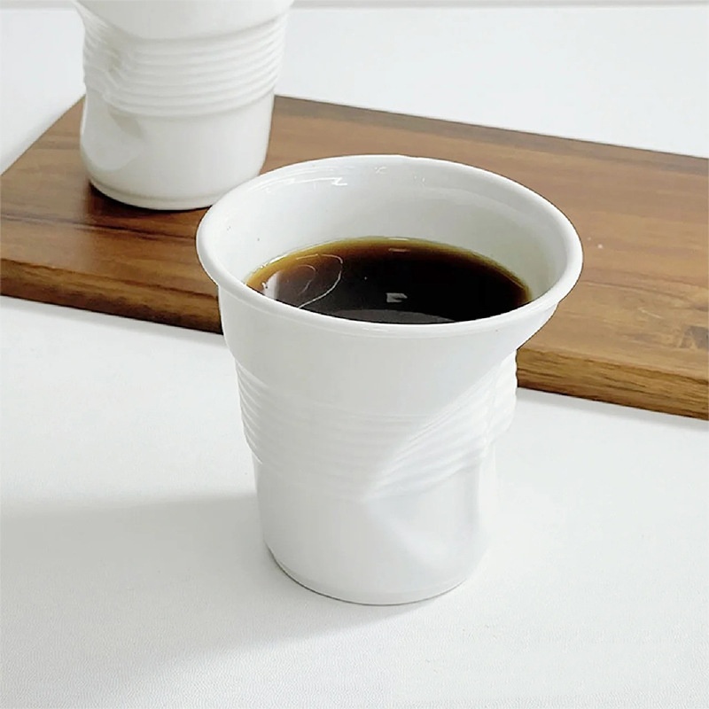 Pure White Pleated Cup