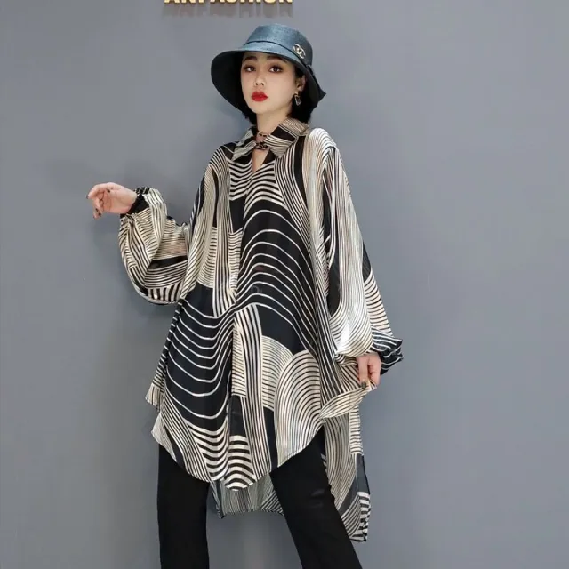Fashion Shirt Top Korean Striped Stripes - Shop at LoveMi