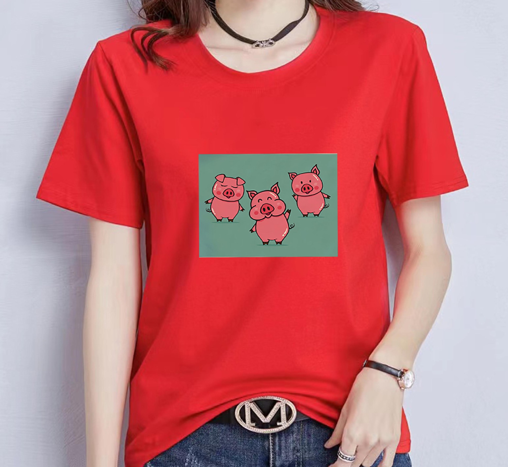 Fashionable Loose Printed Top For Women T-shirt - Picture 14 of 16