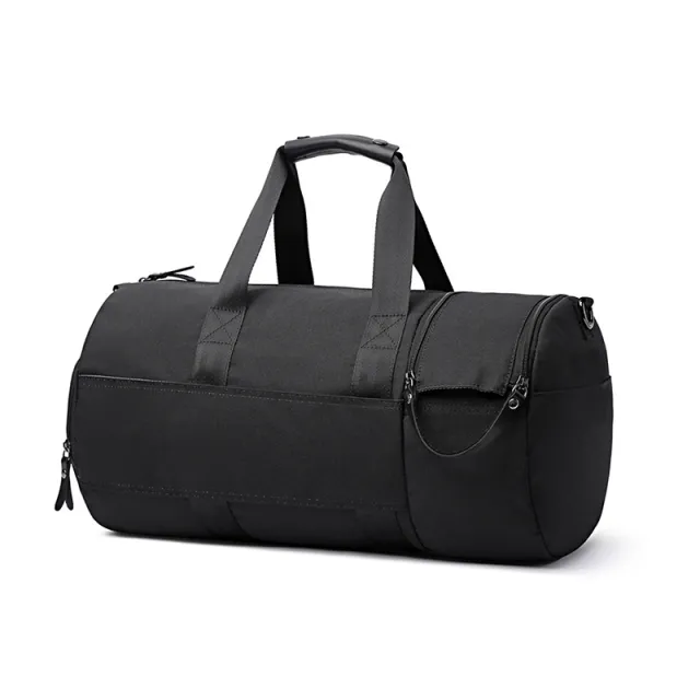 Waterproof Polyester Fabrics Gym Bag Portable Travel Handbag Black - Shop at LoveMi